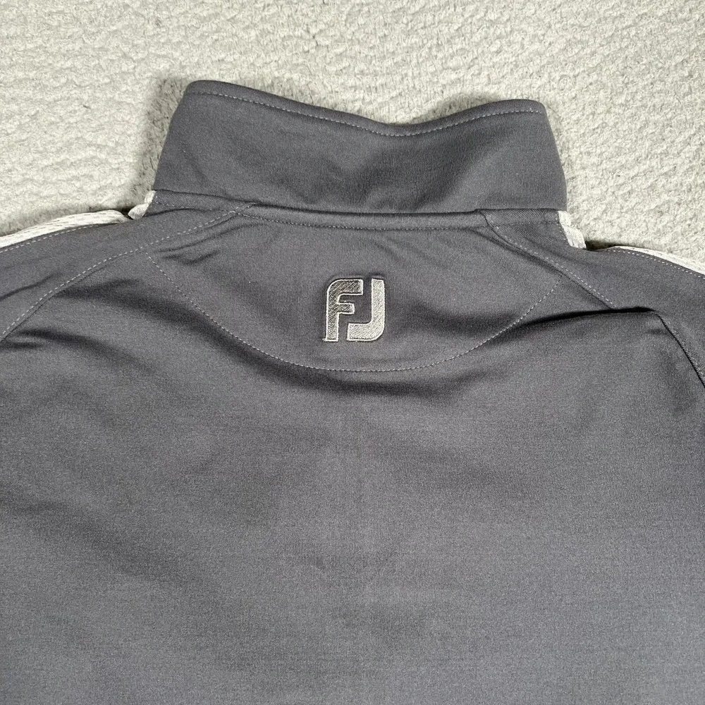 FootJoy Sweater Mens Medium Gray 1/4 Zip Golf Pullover Casual Preppy Sherwood CC